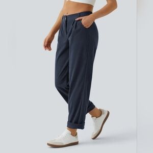 Halara Mid Rise Zipper Pocket Corduroy Casual Pants